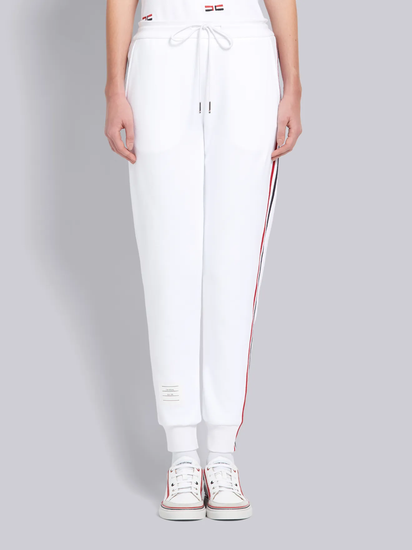 sweatpants white stripe