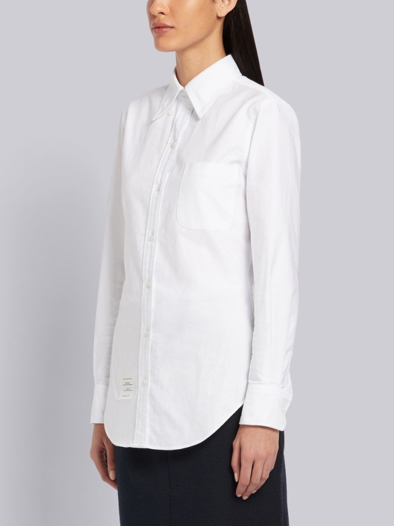White Oxford RWB Tab Long Sleeve Shirt