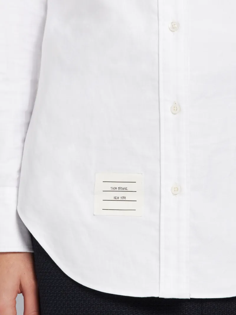 White Oxford RWB Tab Long Sleeve Shirt