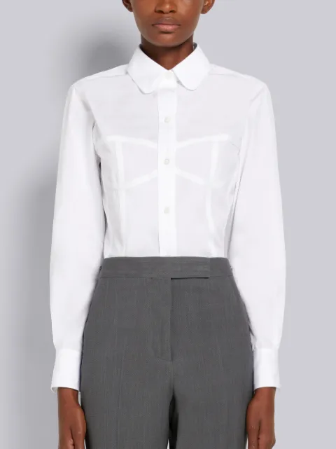 round collar black shirt