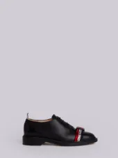 Wholecut With Bejewelled Bow & Leather Sole In Pebble Lucido Leather