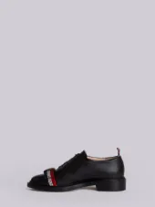 Wholecut With Bejewelled Bow & Leather Sole In Pebble Lucido Leather