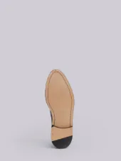 Wholecut With Bejewelled Bow & Leather Sole In Pebble Lucido Leather