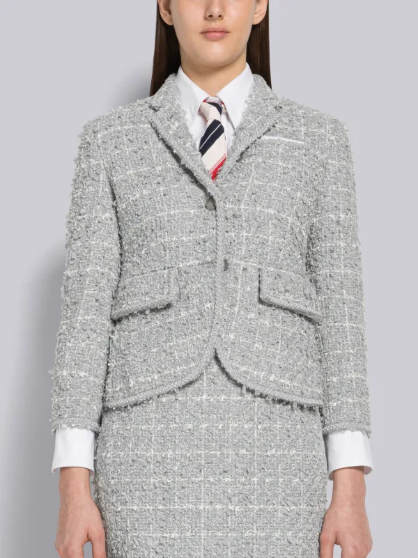 Windowpane Eyelash Tweed High Armhole Sport Coat