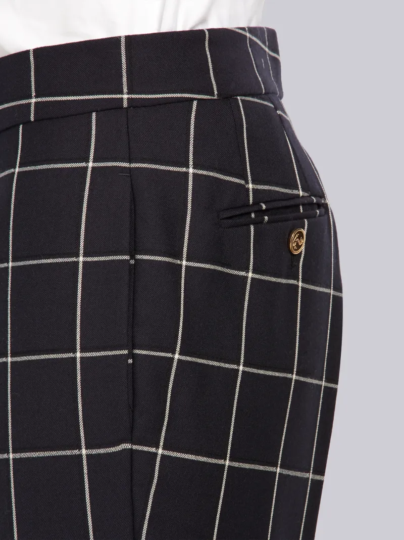 windowpane shadow skinny cropped trousers | Thom Browne