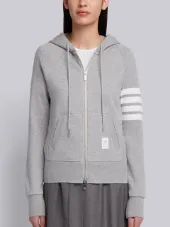 Womens Full Zip Hoodie With Engineered 4-Bar Stripe