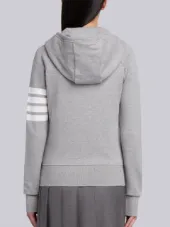 Womens Full Zip Hoodie With Engineered 4-Bar Stripe