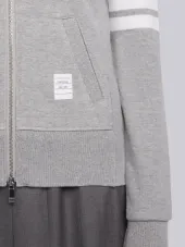 Womens Full Zip Hoodie With Engineered 4-Bar Stripe