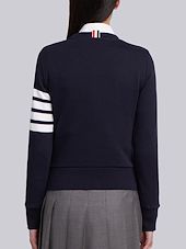 Womens Pullover Sweatshirt With Engineered 4-Bar Stripe