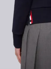 Womens Pullover Sweatshirt With Engineered 4-Bar Stripe