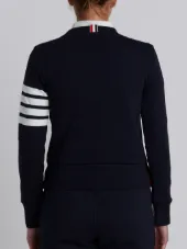 Womens Pullover Sweatshirt With Engineered 4-Bar Stripe
