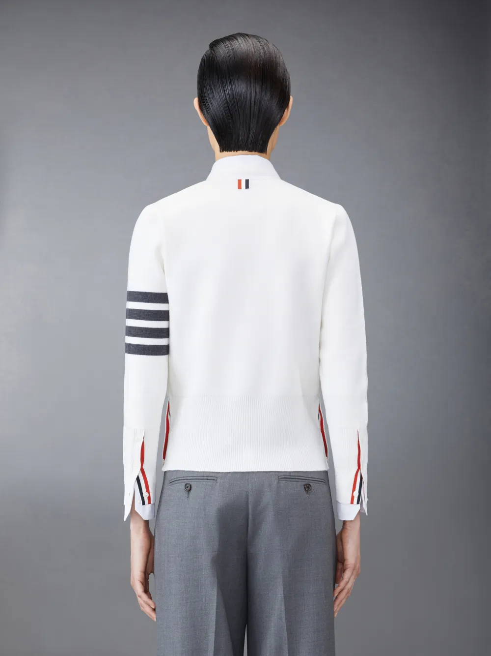 Wool 4-Bar V-Neck Cardigan | Thom Browne