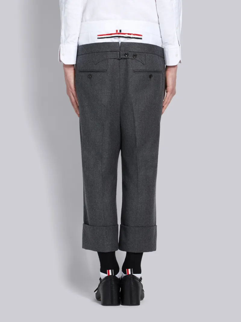 Wool Flannel Drop-crotch Trouser