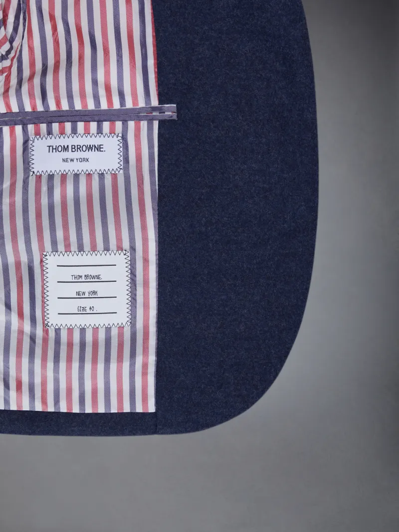 Wool Flannel Roped Shoulder Sport Coat Thom Browne