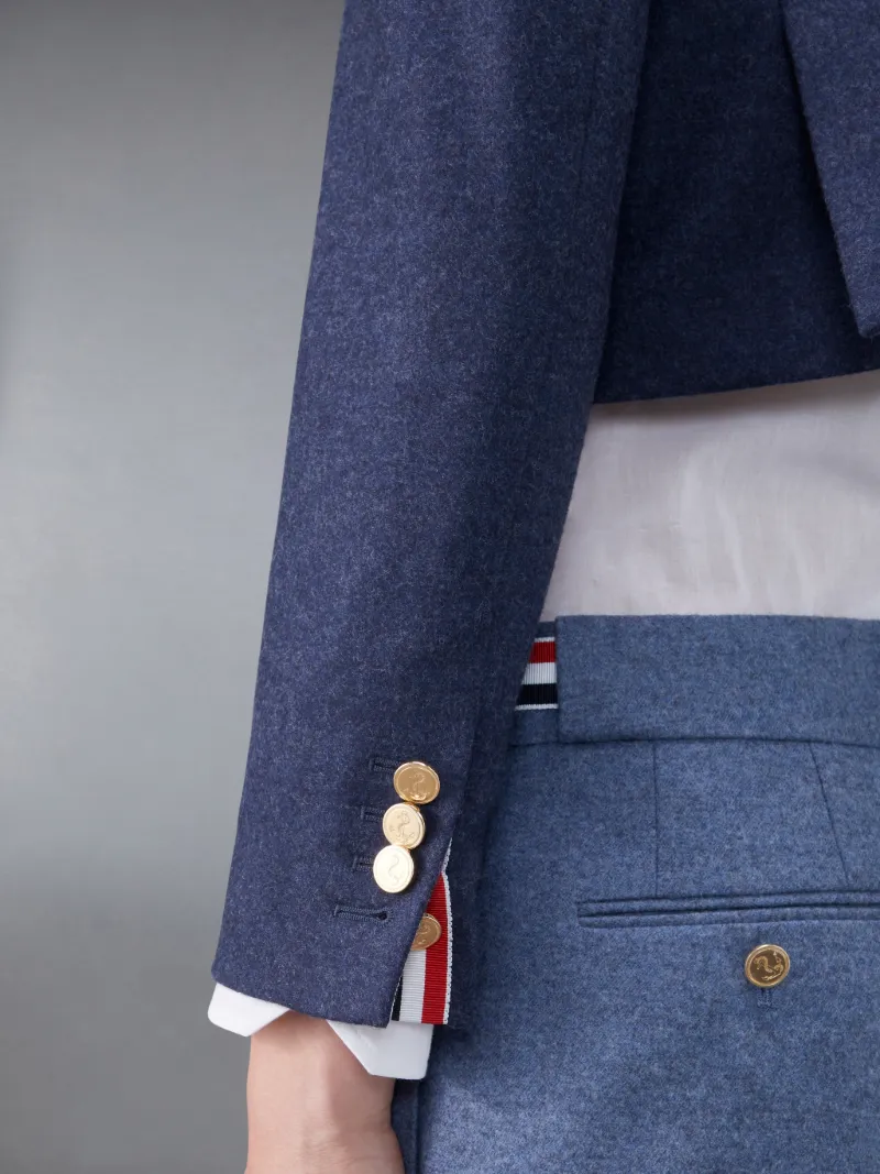 Wool Flannel Roped Shoulder Sport Coat | Thom Browne