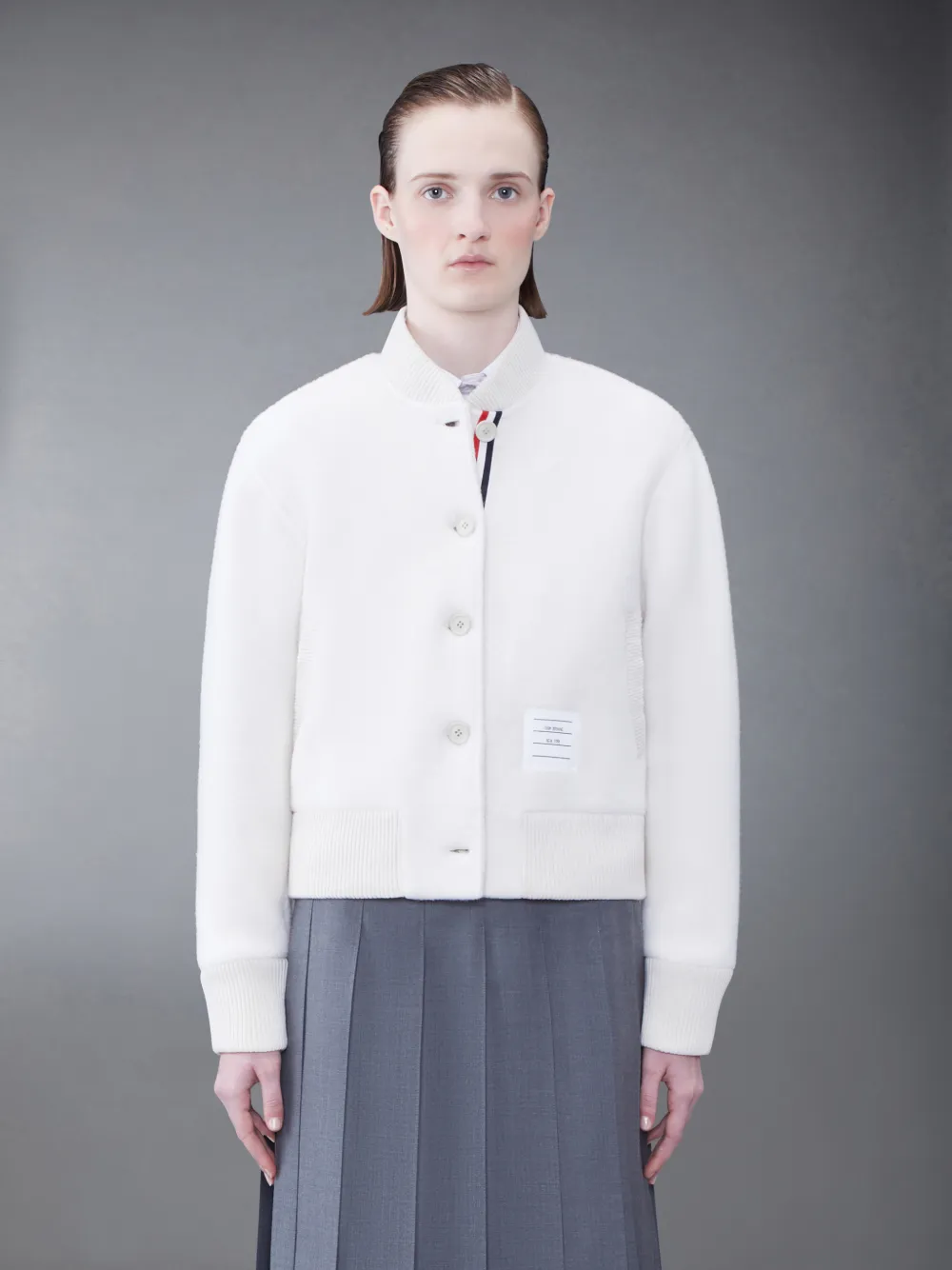 適当な価格 thom-browne-wool-fleece-stripe ジャケット・ブルゾン