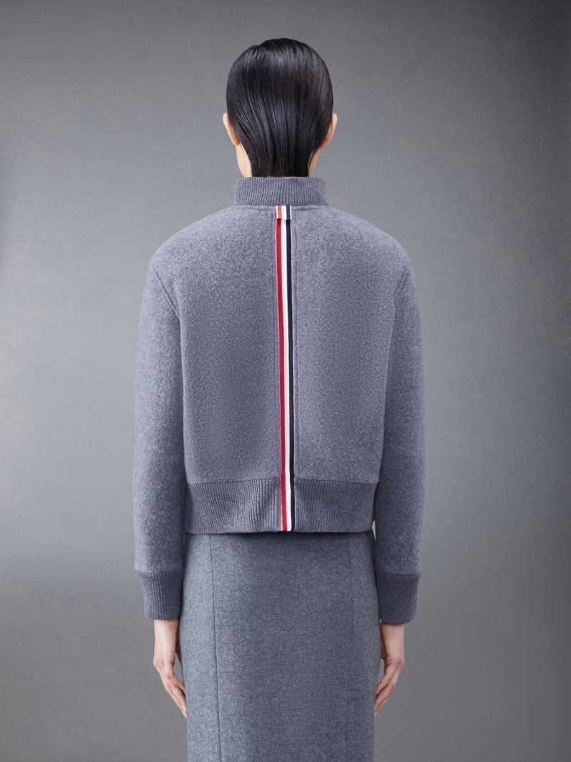 Thom Browne - Oversized Knit Rib Blouson Jacket  HBX - Globally Curated  Fashion and Lifestyle by Hypebeast