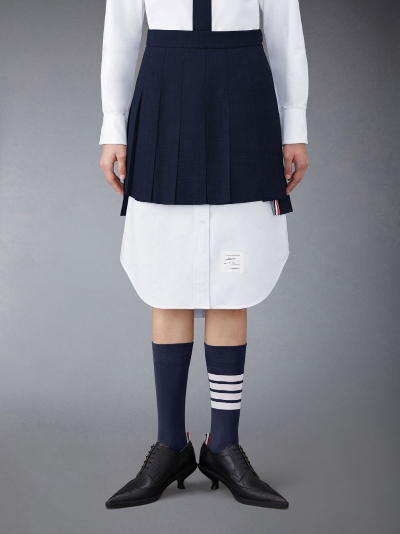 Mini pleated shop skirt wool