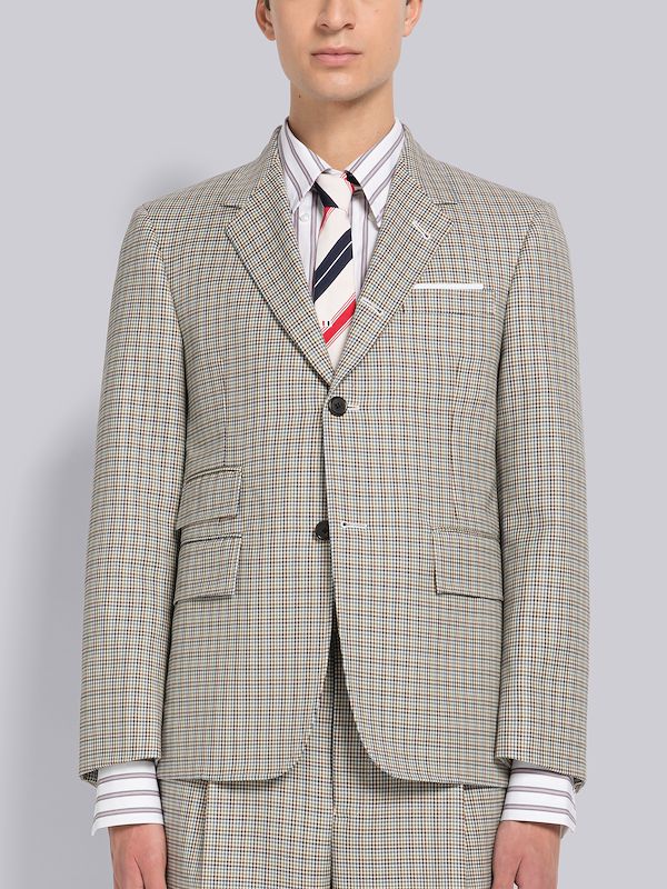 Wool Houndstooth Single Breasted Sport Coat