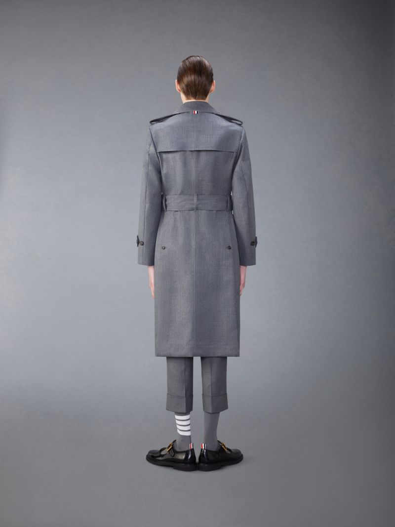 Wool Twill Unconstructed Trench Coat | Thom Browne