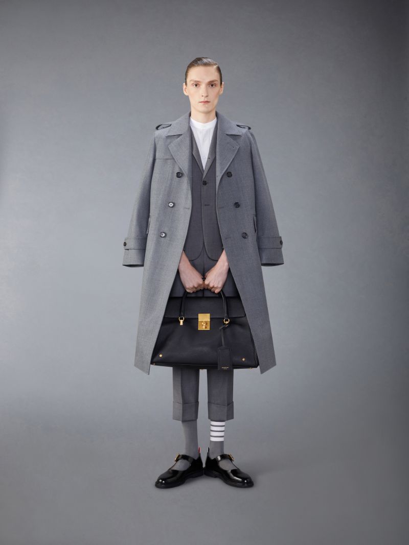 Wool Twill Unconstructed Trench Coat | Thom Browne