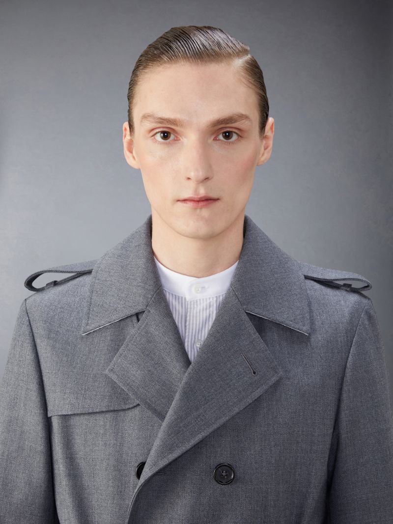 Wool Twill Unconstructed Trench Coat | Thom Browne