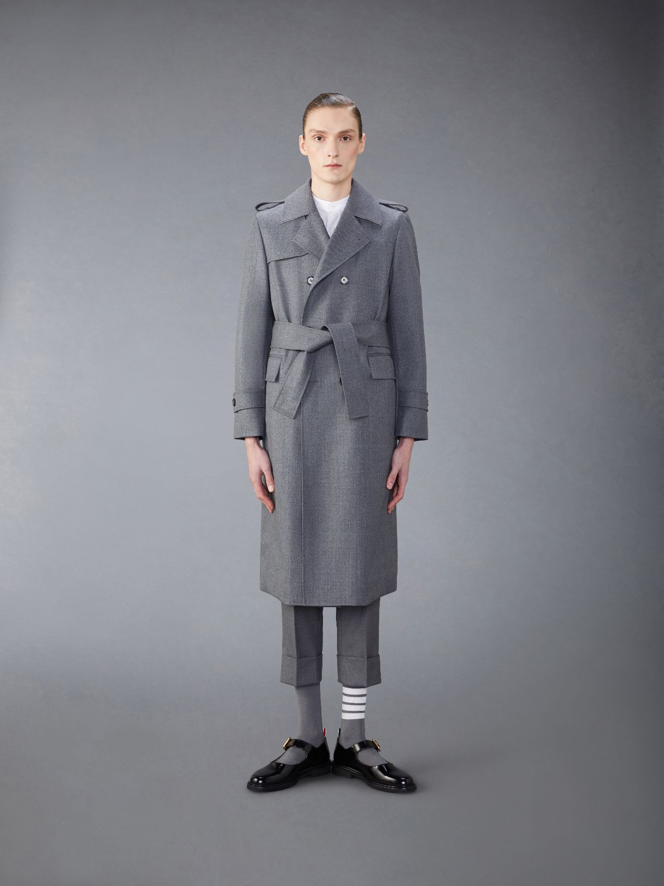 Wool Twill Unconstructed Trench Coat | Thom Browne