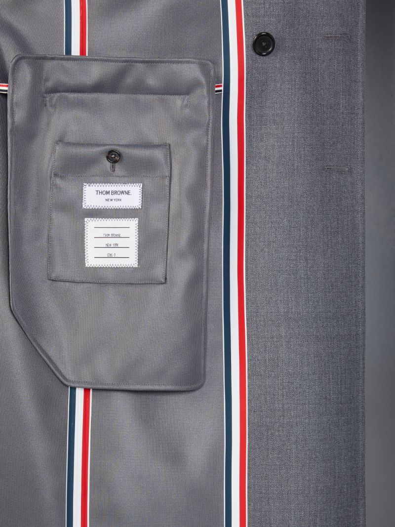 Wool Twill Unconstructed Trench Coat | Thom Browne