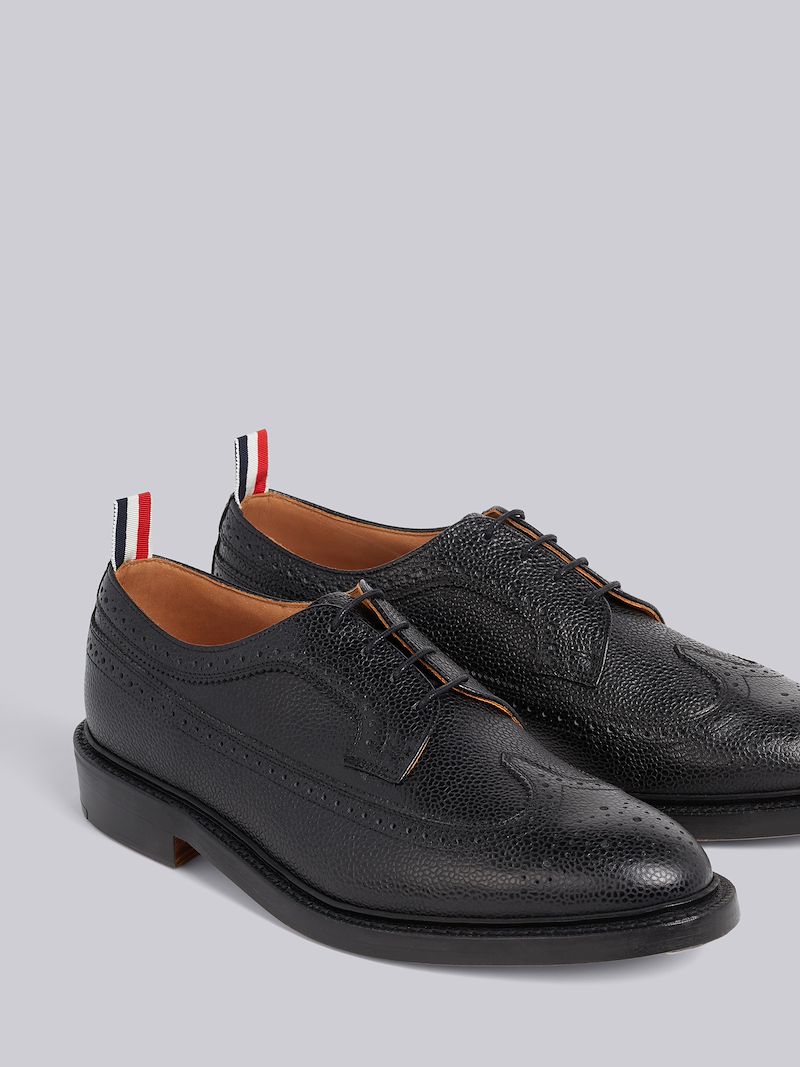 クラシック ロングウイングチップ ブローグ ブラック ペブルグレインレザーブラック Thom Browne 公式オンラインサイト