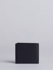 卵石纹小牛皮三色斜条纹折叠钱包