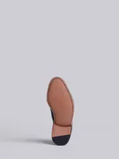 ウイングチップフラット ブラック ペブルグレインレザー