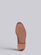 灰色绒面皮经典长翼布洛克鞋