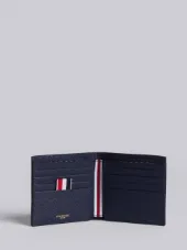 海军蓝色牛皮折式钱包