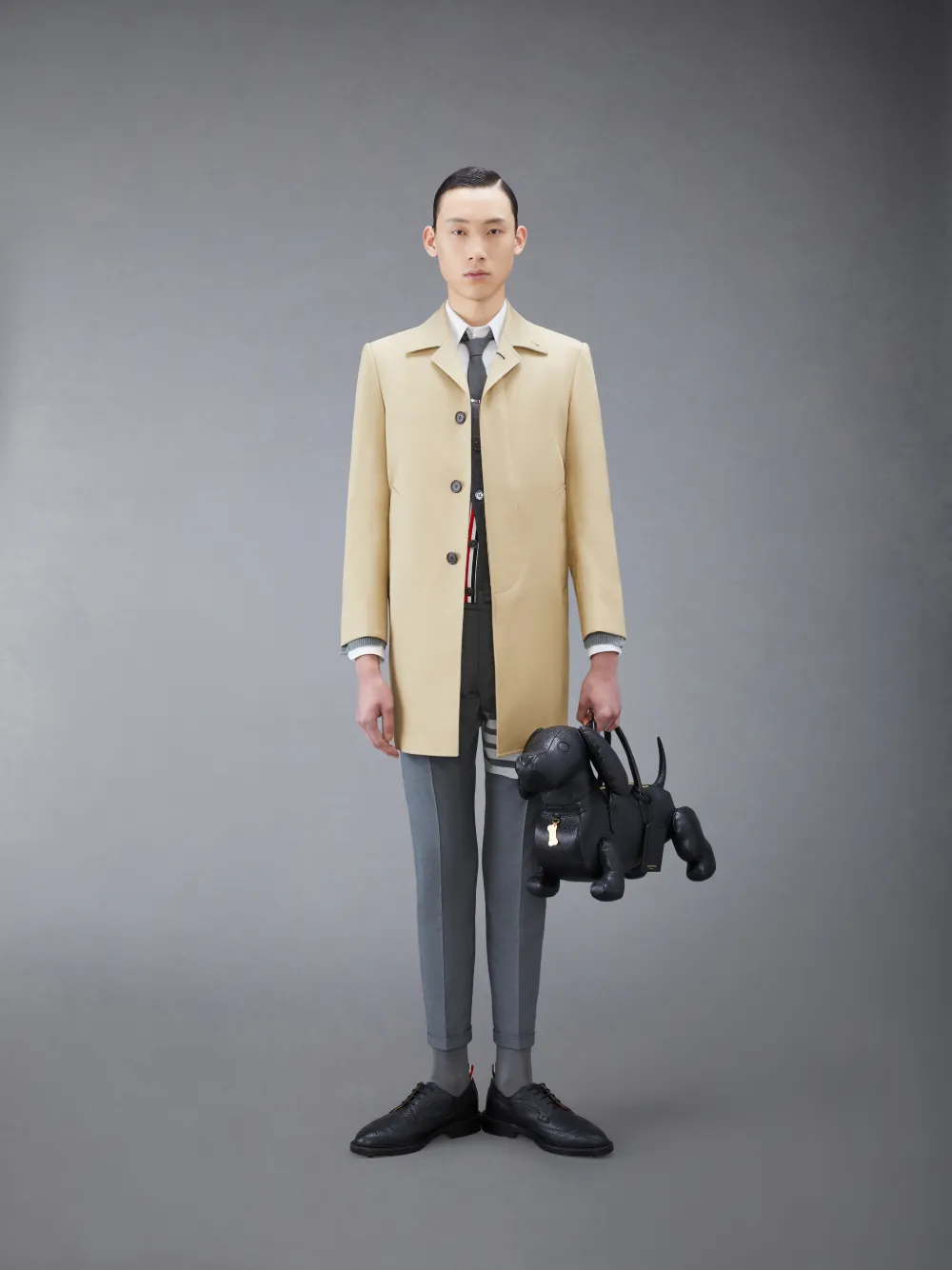 パネル カシミアカーディガングレー | Thom Browne 公式オンラインサイト