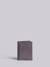 灰色牛巴革折式卡夹