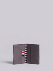 灰色牛巴革折式卡夹