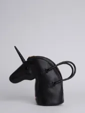 卵石纹亮皮独角兽包