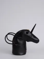 卵石纹亮皮独角兽包