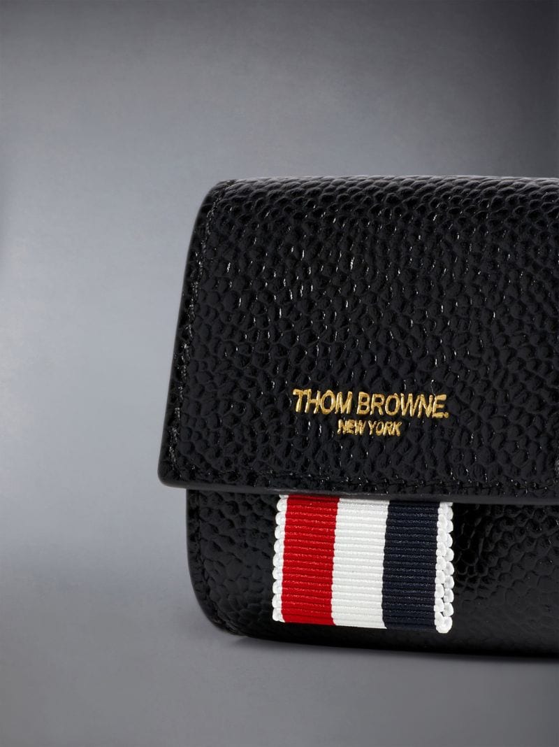 バックル付き レザースモールコインケースブラック | Thom Browne 公式 ...