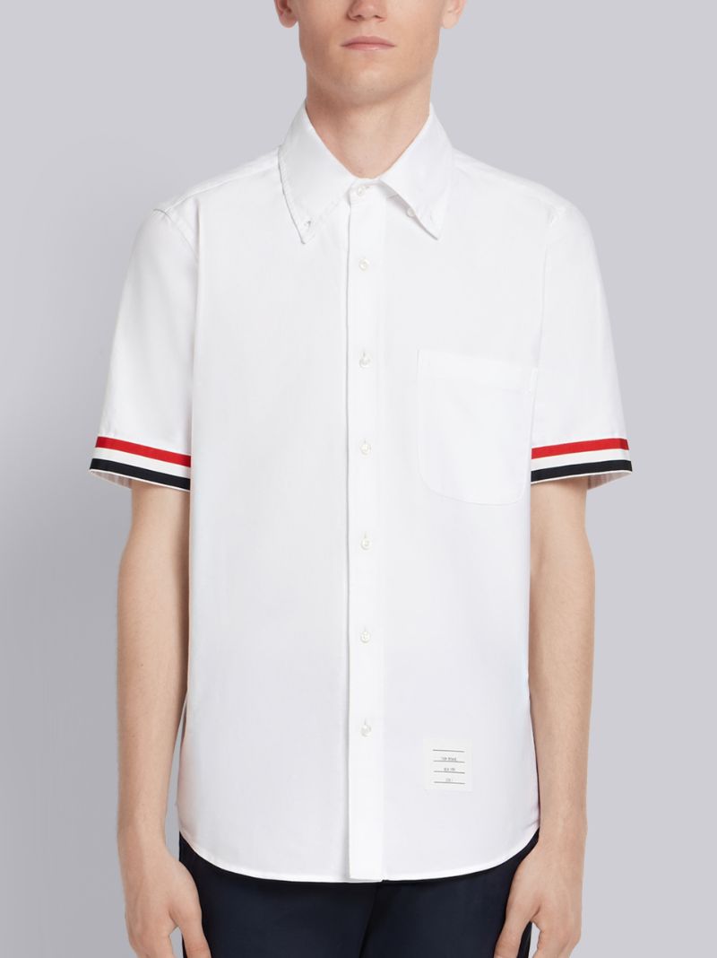 ホワイト オックスフォード グログランカフシャツホワイト | Thom Browne 公式オンラインサイト