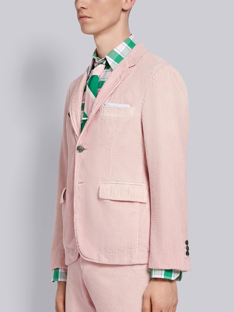 ピンクコーデュロイ クラシックスポーツコートピンク Thom Browne 公式オンラインサイト ピンクコーデュロイ クラシックスポーツコートピンク Thom Browne 公式オンラインサイト