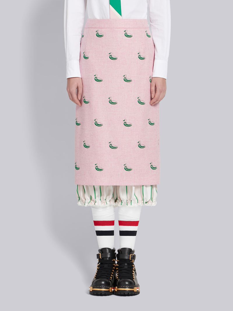 ピンク レーストリムブルーマー スカートピンク Thom Browne 公式オンラインサイト ピンク レーストリムブルーマー スカートピンク Thom Browne 公式オンラインサイト