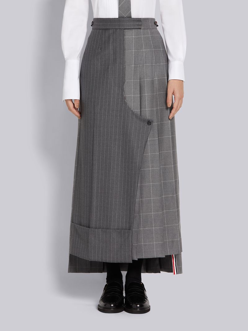 ストライプ スカートグレー Thom Browne 公式オンラインサイト ストライプ スカートグレー Thom Browne 公式オンラインサイト