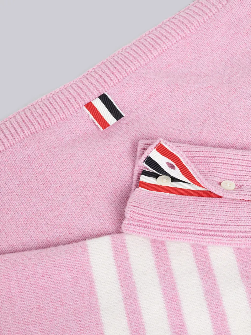 THOM BROWNE バックプリントピンクストライプ オーバーシャツ38 