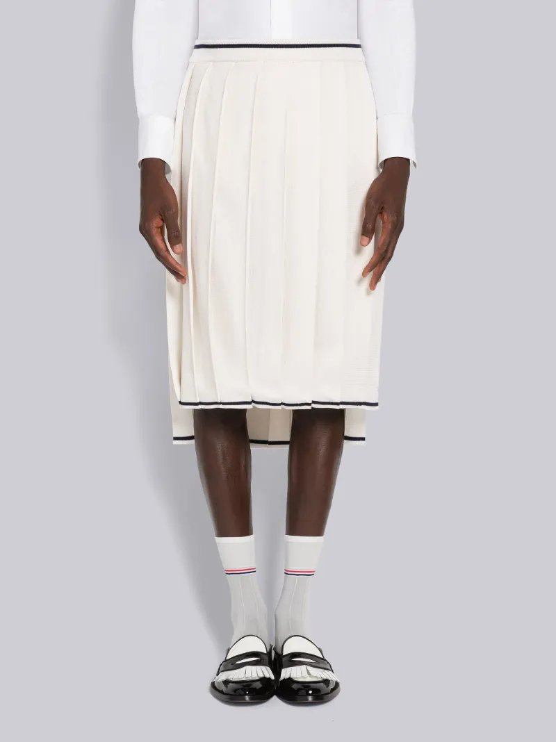 シルクコットン フルニードル編み プリーツスカート がセール価格に  