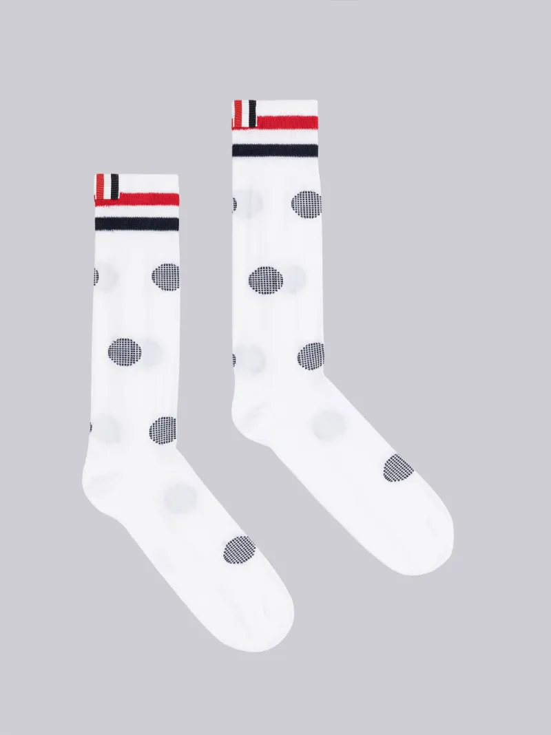 FUNMIX クラシック 4 BAR ふくらはぎ丈ソックスホワイト | Thom Browne 公式オンラインサイト