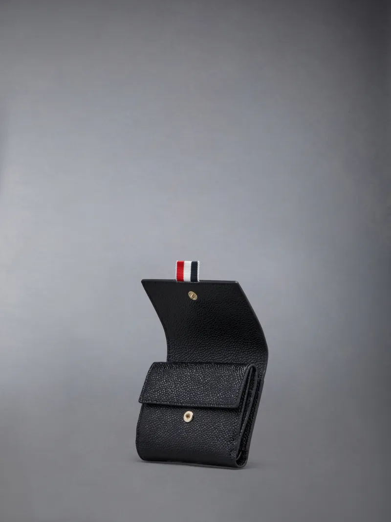 THOM BROWNE ペブルレザーコインケース 黒 THOM BROWNE ペブルレザーコインケース 黒