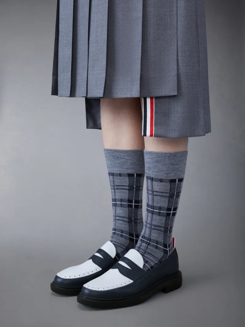 未使用 THOM BROWNE. ぺブルグレインレザー 3ボウ ローファー 37