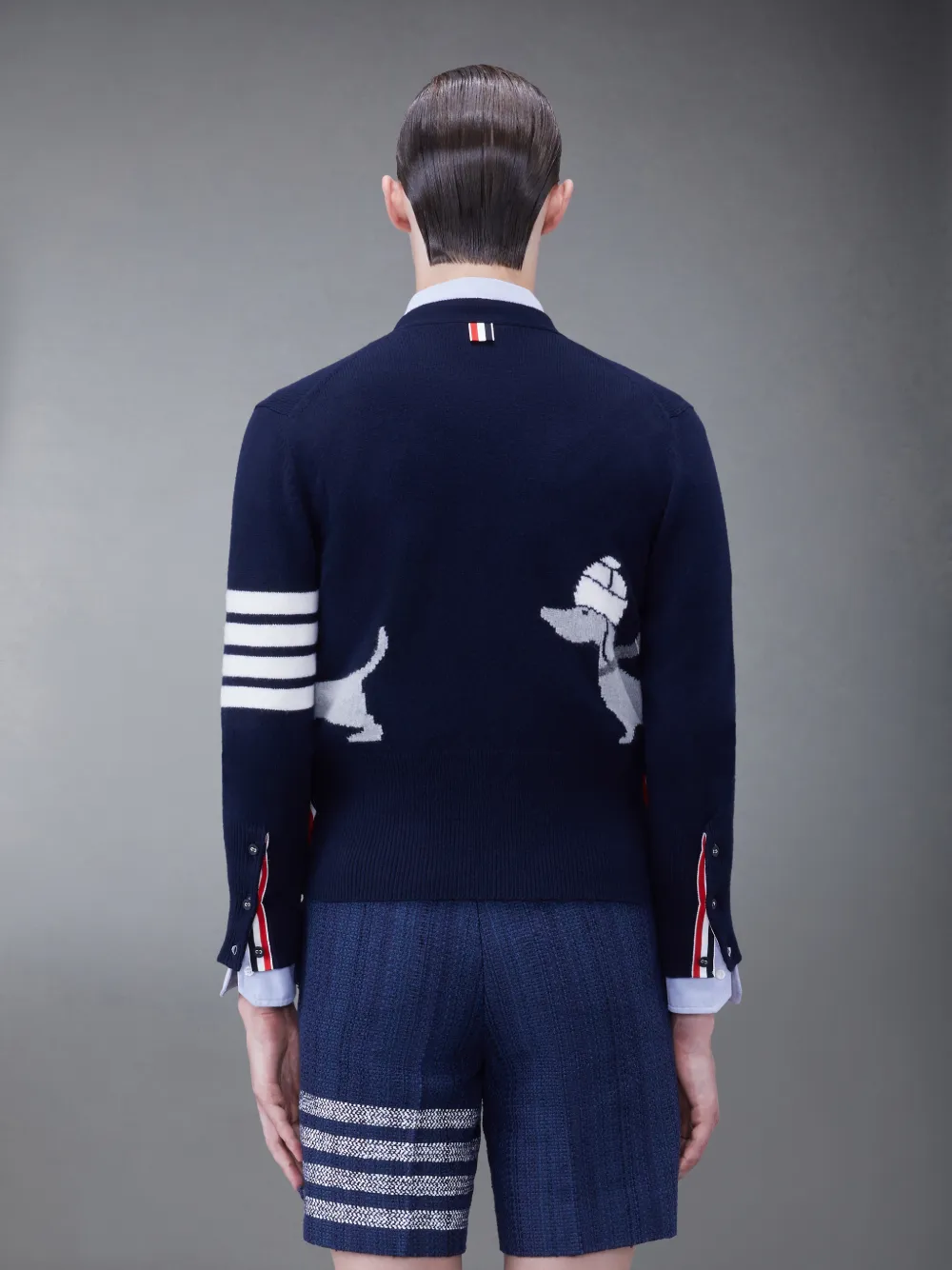 ウールヘクターカーディガンブルー | Thom Browne 公式オンラインサイト