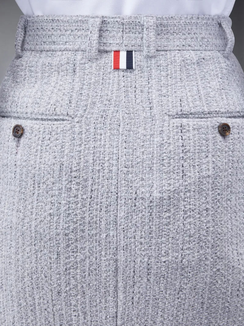 ツイードフレイズハイウエストミニスカートグレー | Thom Browne 公式 